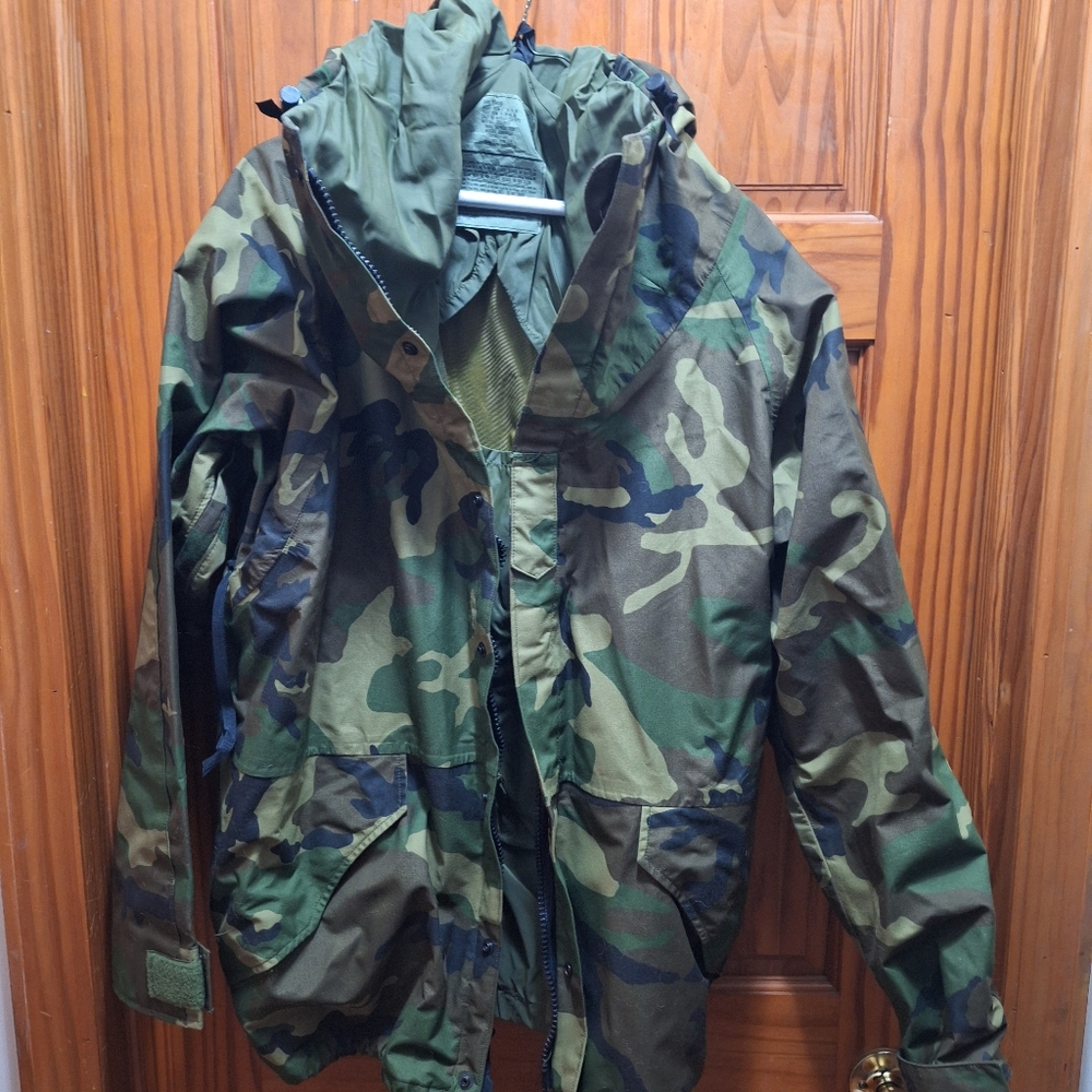 Men's Large Camo Jacket Coat Gortex ARMY Green